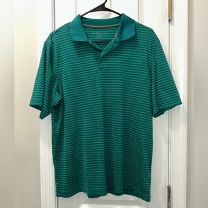 Croft & Barrow Green Striped Polo Shirt Classic Design
